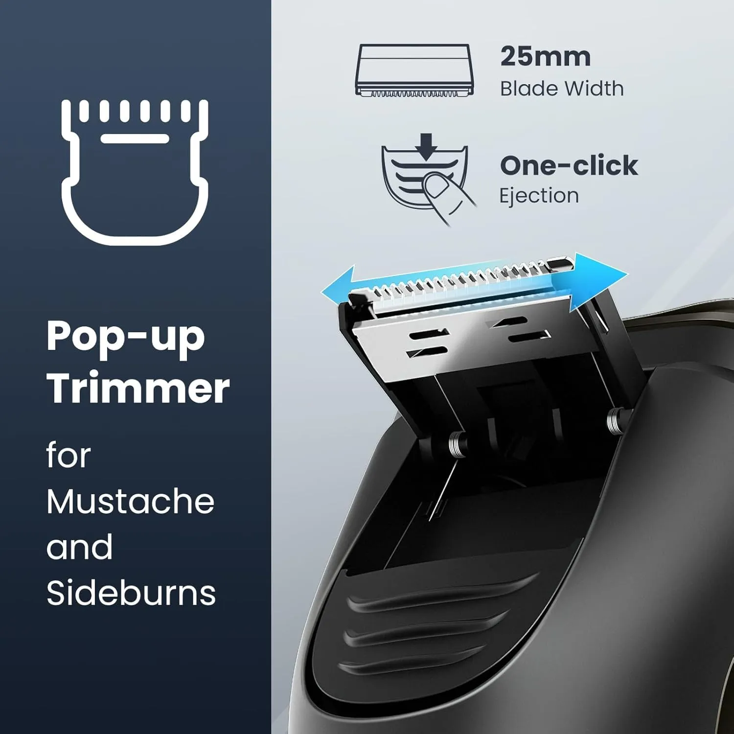 Electric Razor for Men, SHPAVVER Electric Shaver for Men, Rechargeable Wet Dry Shaver with Pop Up Trimmer, Waterproof Cordless Portable Razor