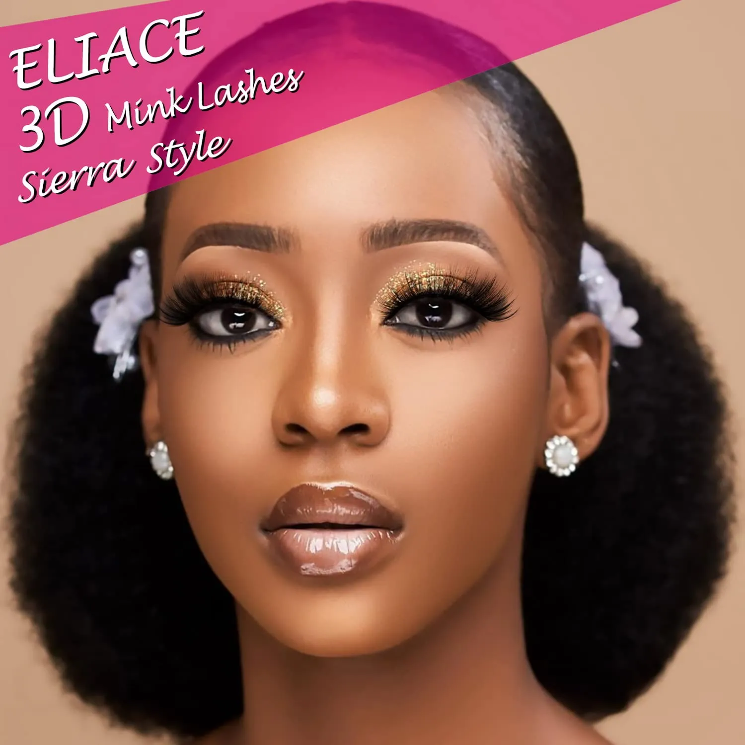 Eliace False Eyelashes Natural look Cat Eye Lashes Wispy, 3D Mink lashes Fluffy Long Thick, Fake Eyelashes Cross Wispy Volume Lash Soft Reusable Dramatic, 15 Pairs, Sierra Style