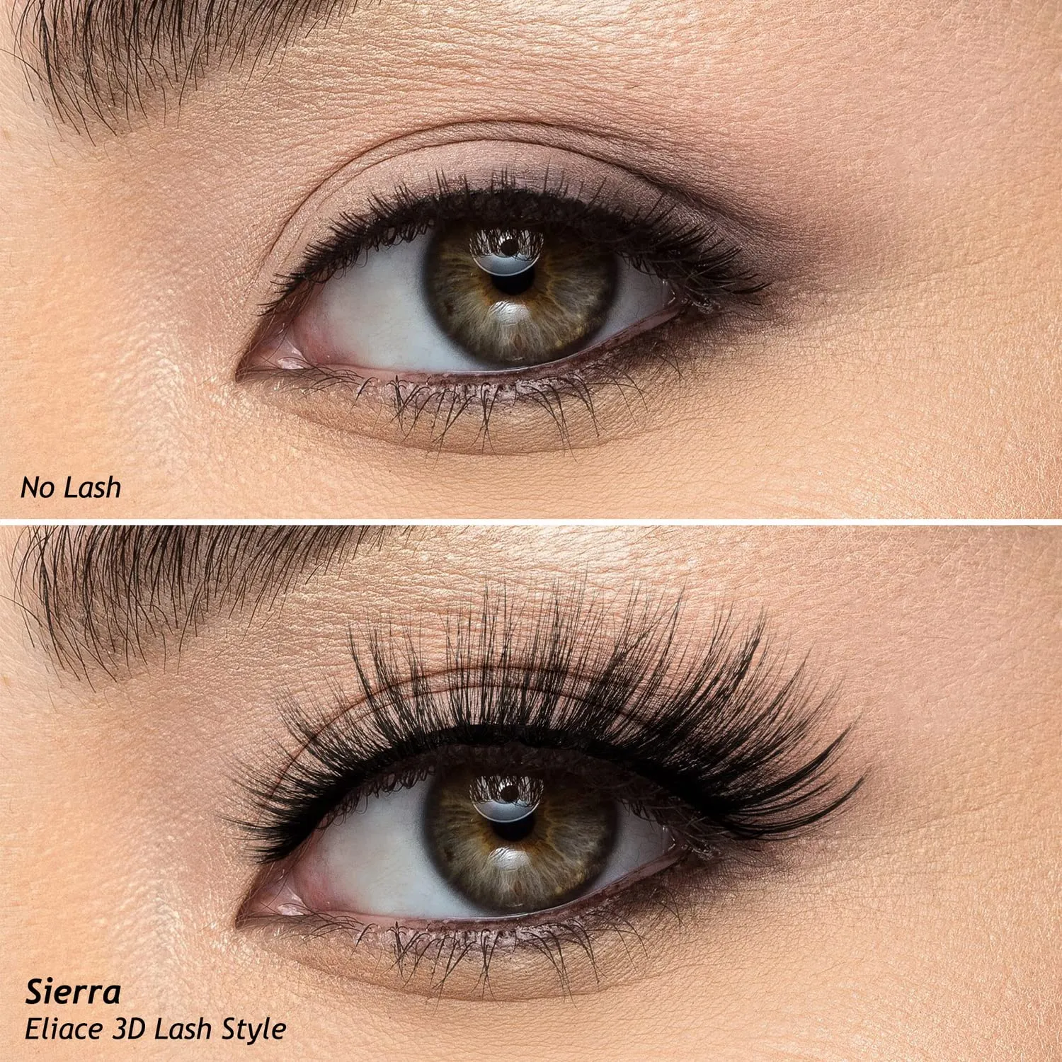 Eliace False Eyelashes Natural look Cat Eye Lashes Wispy, 3D Mink lashes Fluffy Long Thick, Fake Eyelashes Cross Wispy Volume Lash Soft Reusable Dramatic, 15 Pairs, Sierra Style