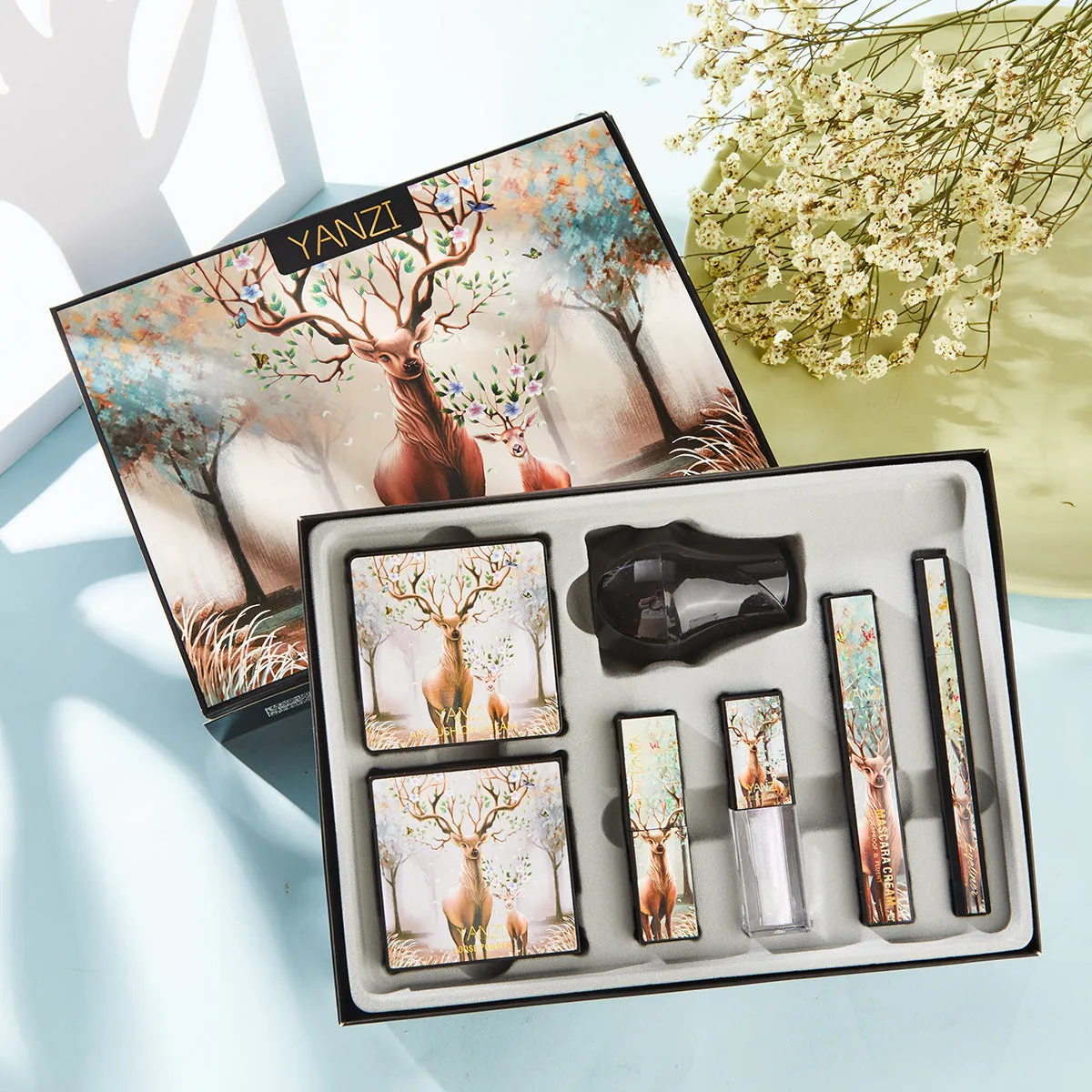 Elk Makeup Student Eyeshadow Lipstick Cosmetics Set