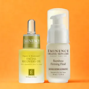 Eminence Organics Age-Defying Glow Pack (Bamboo Firming Fluid   Facial Recovery Oil)