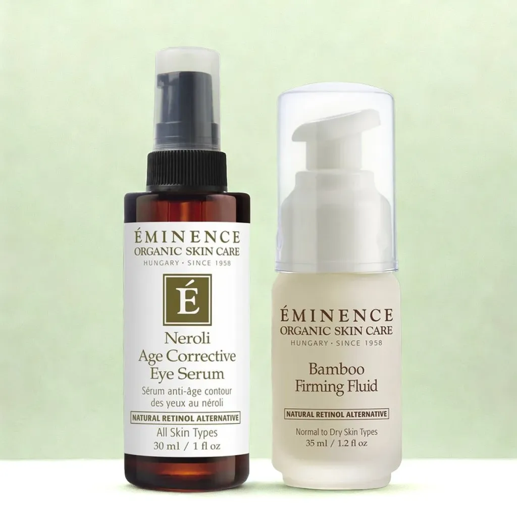 Eminence Organics Deep Moisture Lock Set (Bamboo Firming Fluid   Neroli Age Corrective Eye Serum)