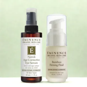 Eminence Organics Deep Moisture Lock Set (Bamboo Firming Fluid   Neroli Age Corrective Eye Serum)