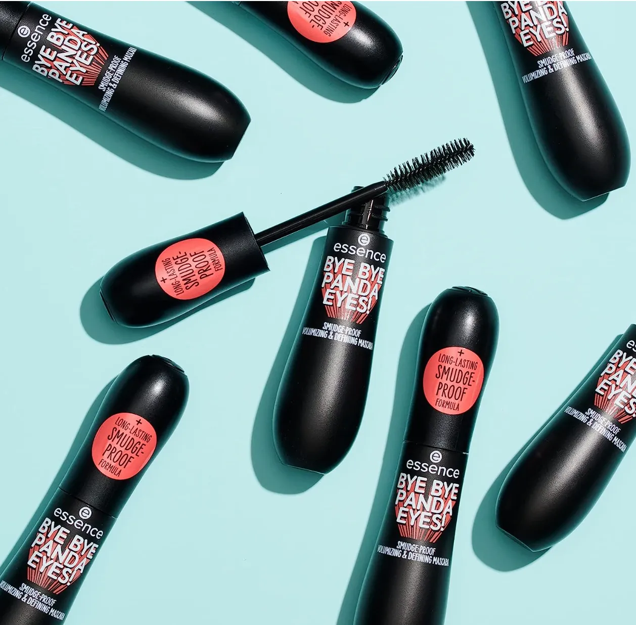 essence | Bye Bye Panda Eyes Tubing Mascara | Smudge-proof, Volumizing definition | Vegan, Paraben Free, Oil Free | Cruelty Free (Pack of 1)