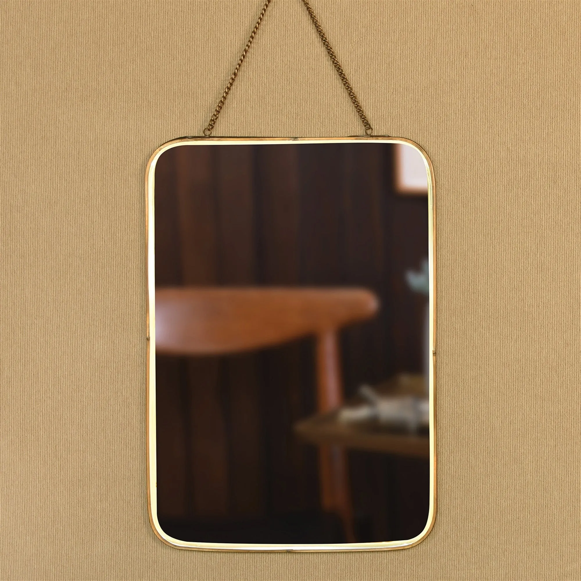 Estelle Mirror, Brass - Vertical Rectangle By HomArt