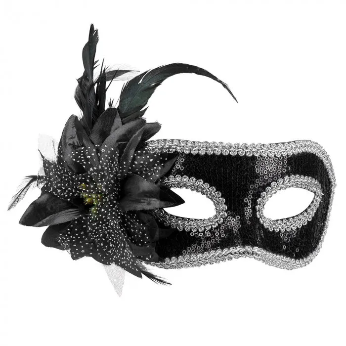 Eye mask Venice fiore black