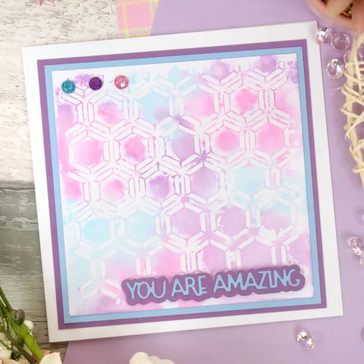 For The Love Of Masks - Layering Floral Honeycomb Tiles