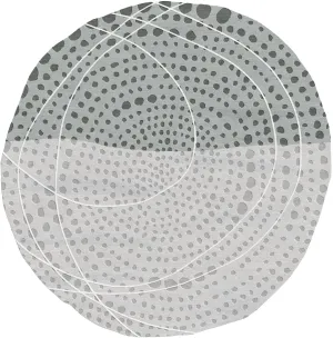 Formations Odd-Shaped Circle Sage/ Gray Area Rug