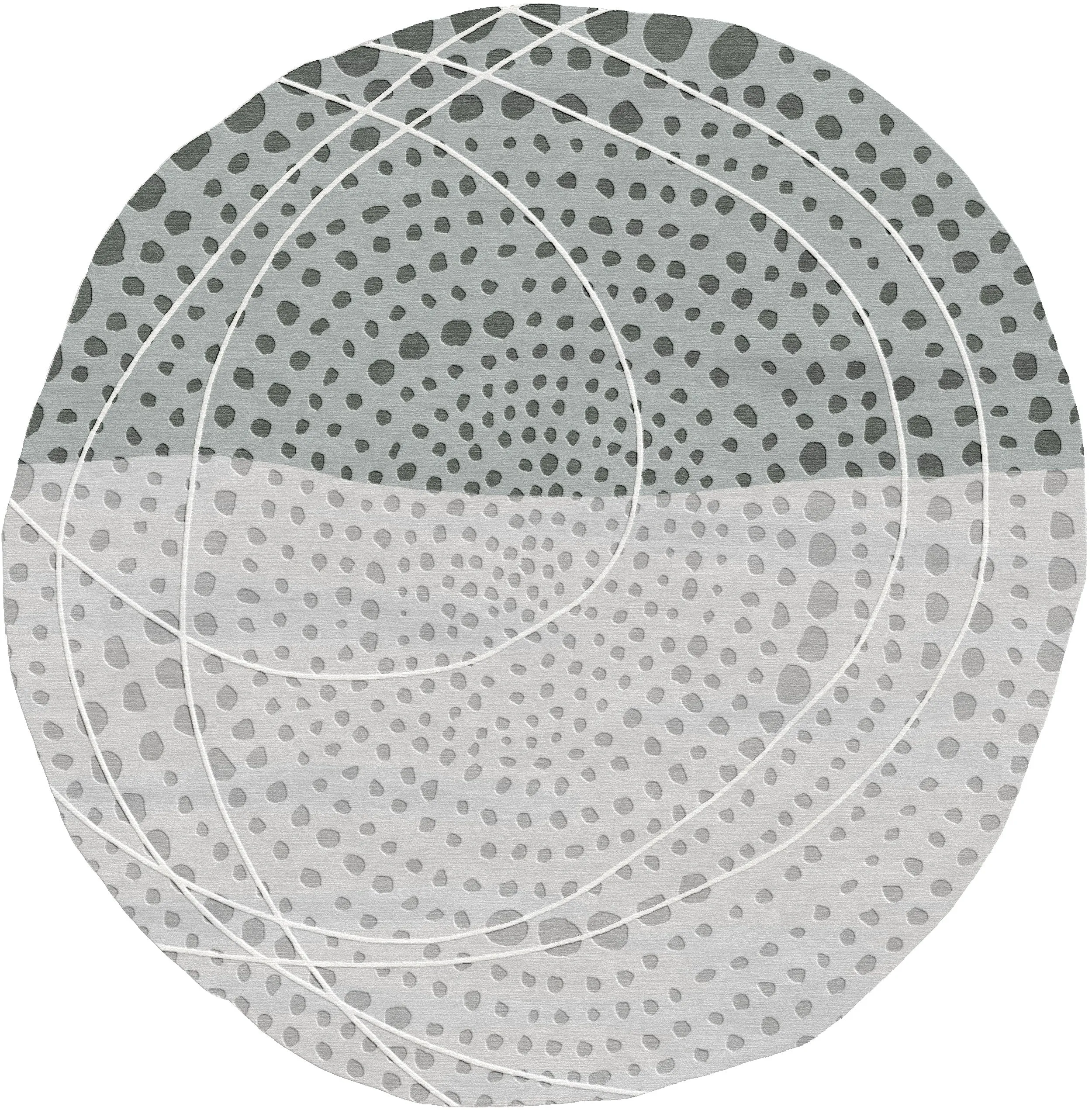 Formations Odd-Shaped Circle Sage/ Gray Area Rug