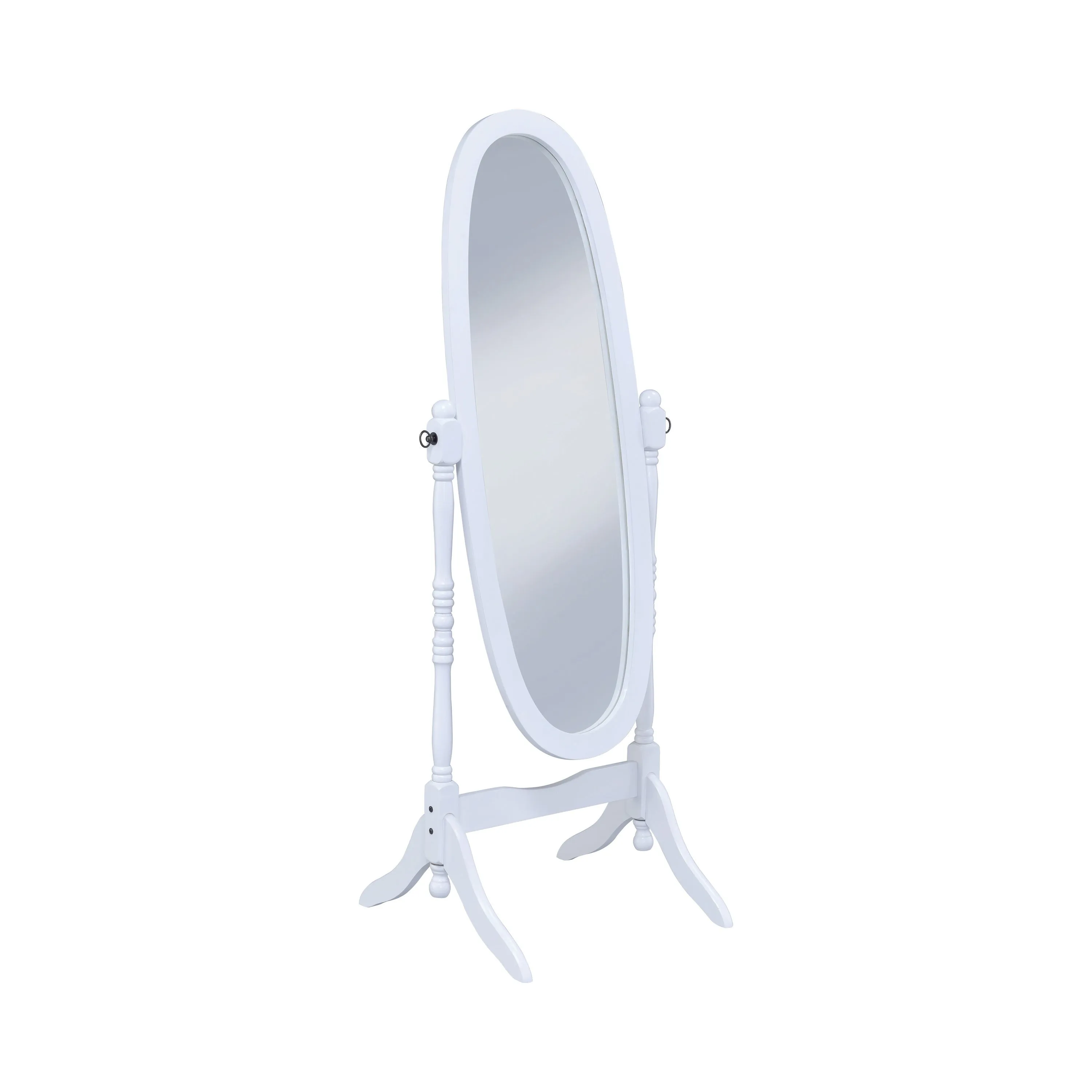 Foyet Wood Adjustable Full Length Cheval Mirror White