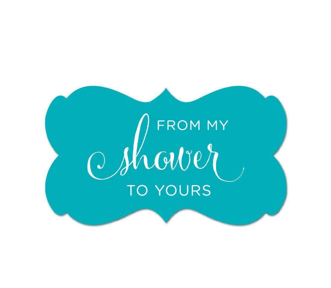 From My Shower to Yours Fancy Frame Label Stickers