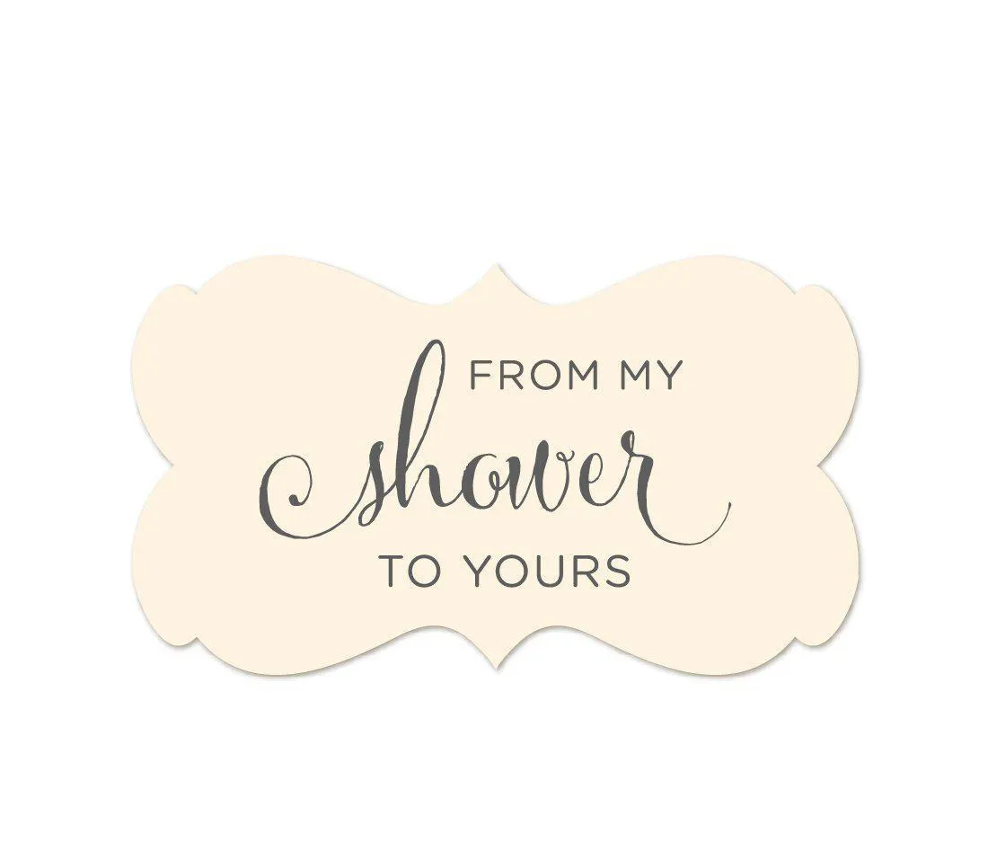 From My Shower to Yours Fancy Frame Label Stickers