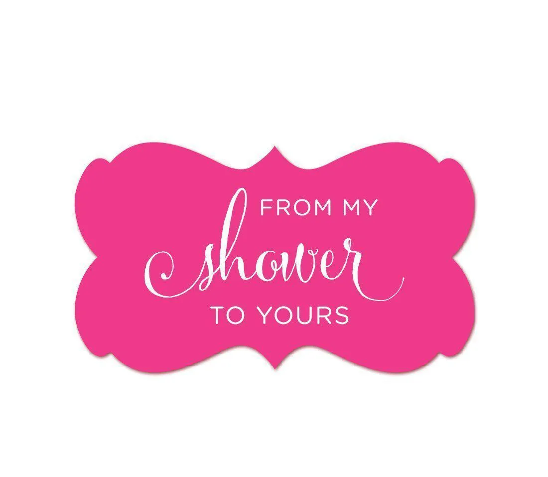 From My Shower to Yours Fancy Frame Label Stickers
