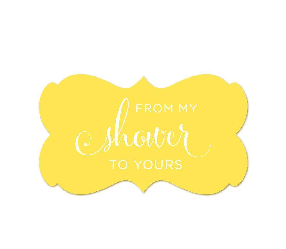 From My Shower to Yours Fancy Frame Label Stickers