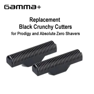 Gamma  Replacement Black Crunchy Cutters for Gamma  Prodigy and Absolute Zero Shavers