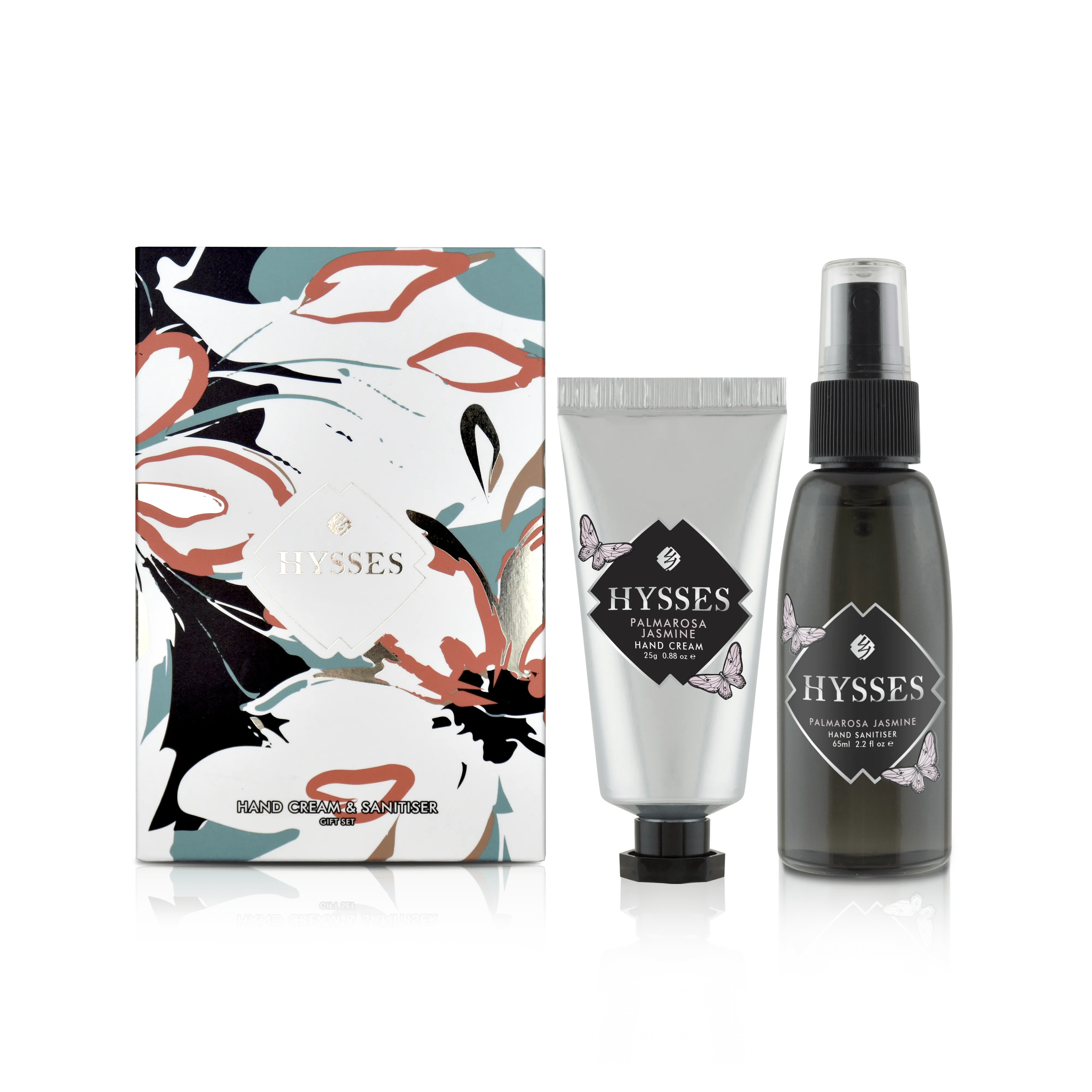 Gift Set Of 2 Hand Cream & Sanitiser, Palmarosa Jasmine, 25g/65ml