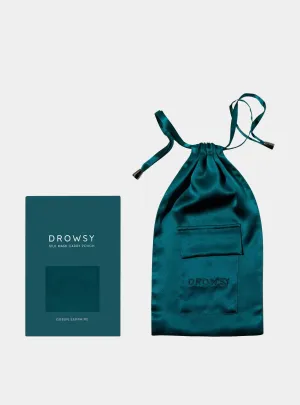 Green Sapphire Silk Carry Pouch
