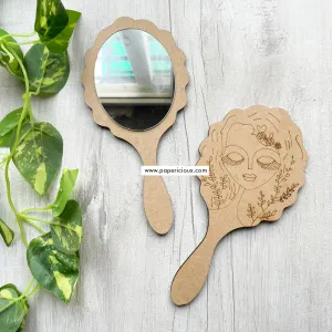 Hand Mirror Beautiful Girl