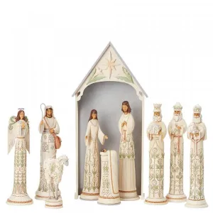 Heartwood Creek White Woodland  A Time for Joy Limited Edition Nativity Set