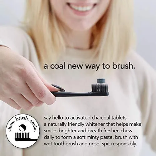 hello Activated Charcoal Whitening Toothpaste Tablets 120 Count Total (Pack of 2)