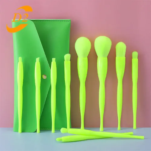 High Quality 10 pcs Candy Color Makeup Brushes Tool Set