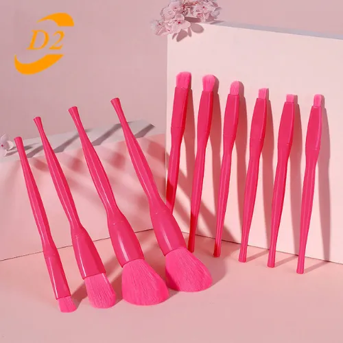 High Quality 10 pcs Candy Color Makeup Brushes Tool Set