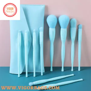 High Quality 10 pcs Candy Color Makeup Brushes Tool Set
