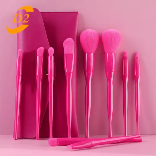 High Quality 10 pcs Candy Color Makeup Brushes Tool Set