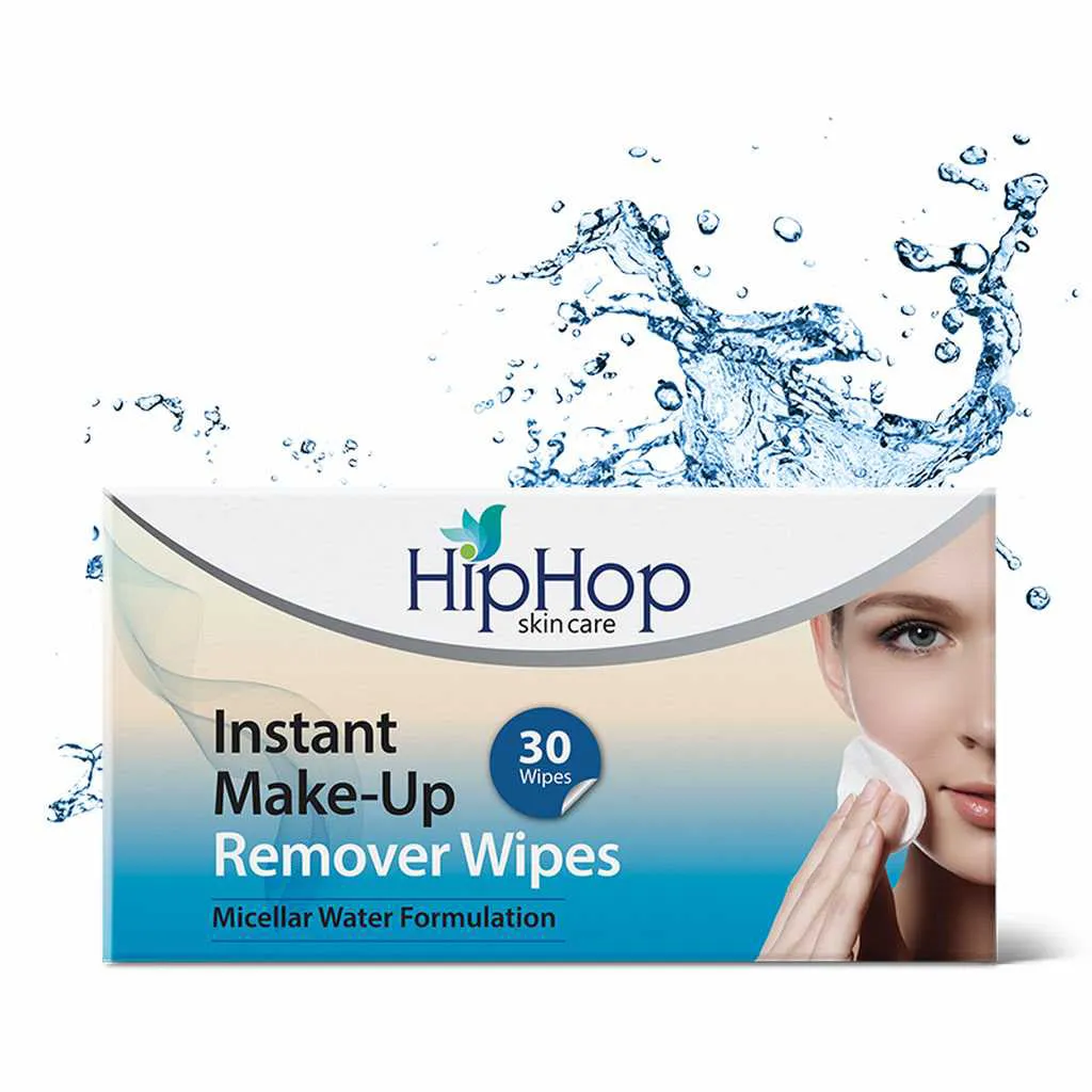 HipHop Facial Wax Strips (Argan Oil, 20 Strips)   Instant Makeup Remover Wipes (Micellar water, 30 Wipes)