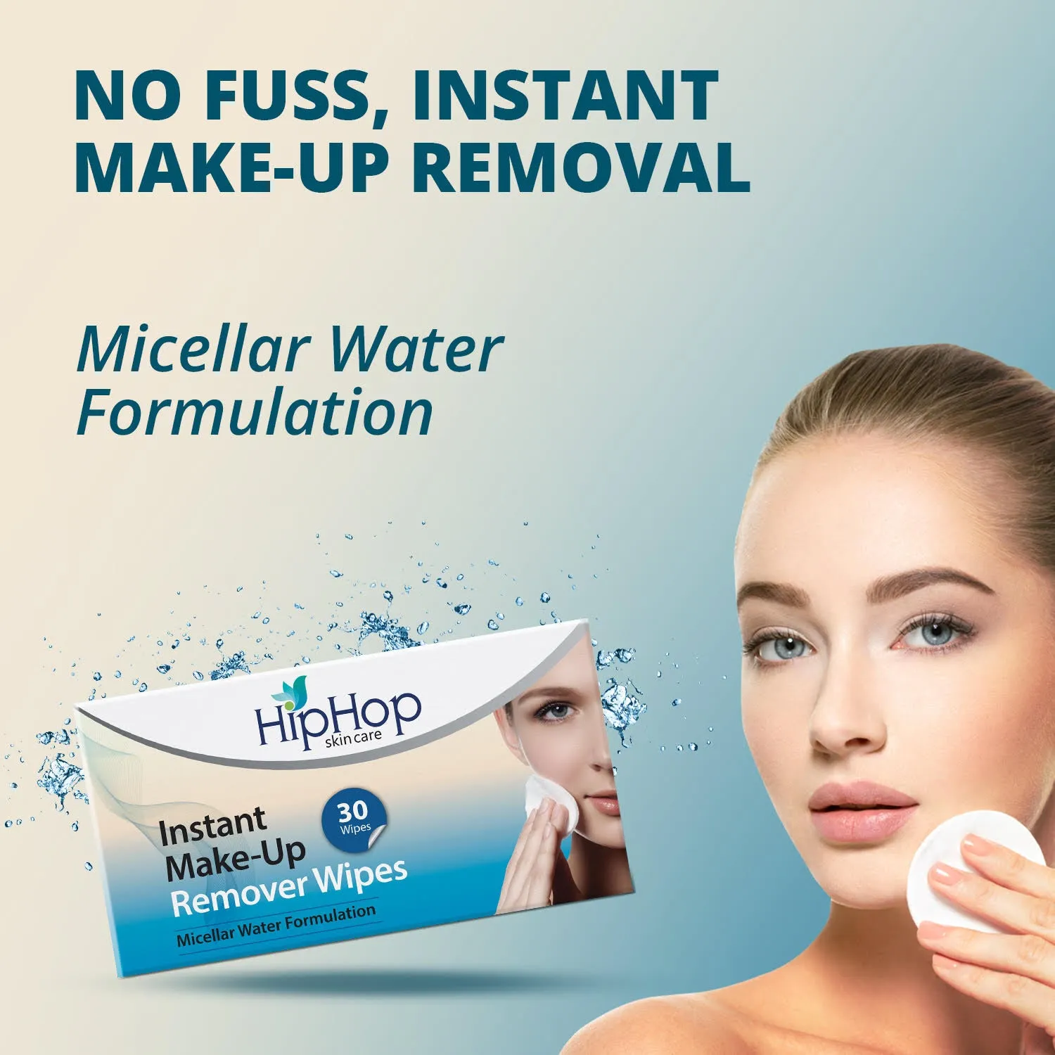 HipHop Facial Wax Strips (Argan Oil, 20 Strips)   Instant Makeup Remover Wipes (Micellar water, 30 Wipes)