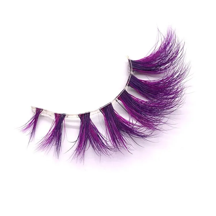 Imakeupnow - 1 Pair Handmade Faux Mink Eyelashes- Indigo