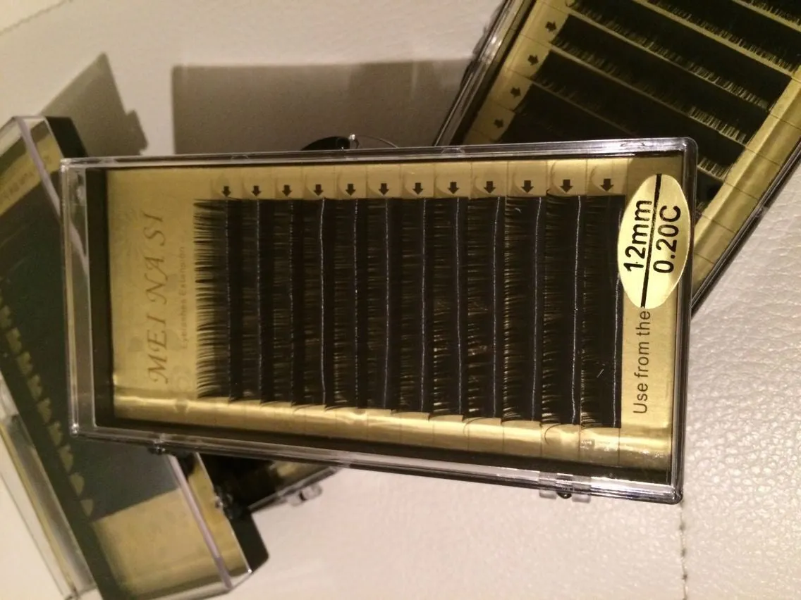 Individual Eyelash Extension,  0.20 D curl, 9boxes/lot(9mm,10mm,11mm,12mm,13mm,14mm,15mm,16mm,17mm)