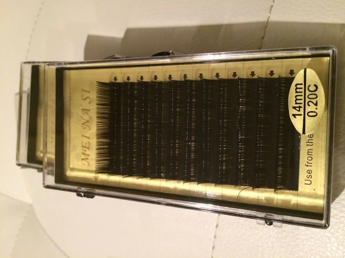 Individual Eyelash Extension,  0.20 D curl, 9boxes/lot(9mm,10mm,11mm,12mm,13mm,14mm,15mm,16mm,17mm)