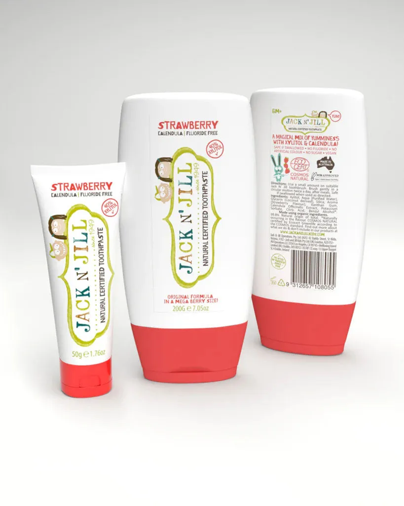 Jack N' Jill Fluoride-Free Strawberry Toothpaste 200g