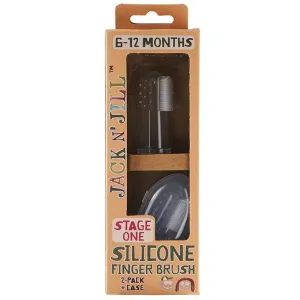 Jack N' Jill Silicone Finger Brush 2 Pack - Stage 1 (6-18 months)