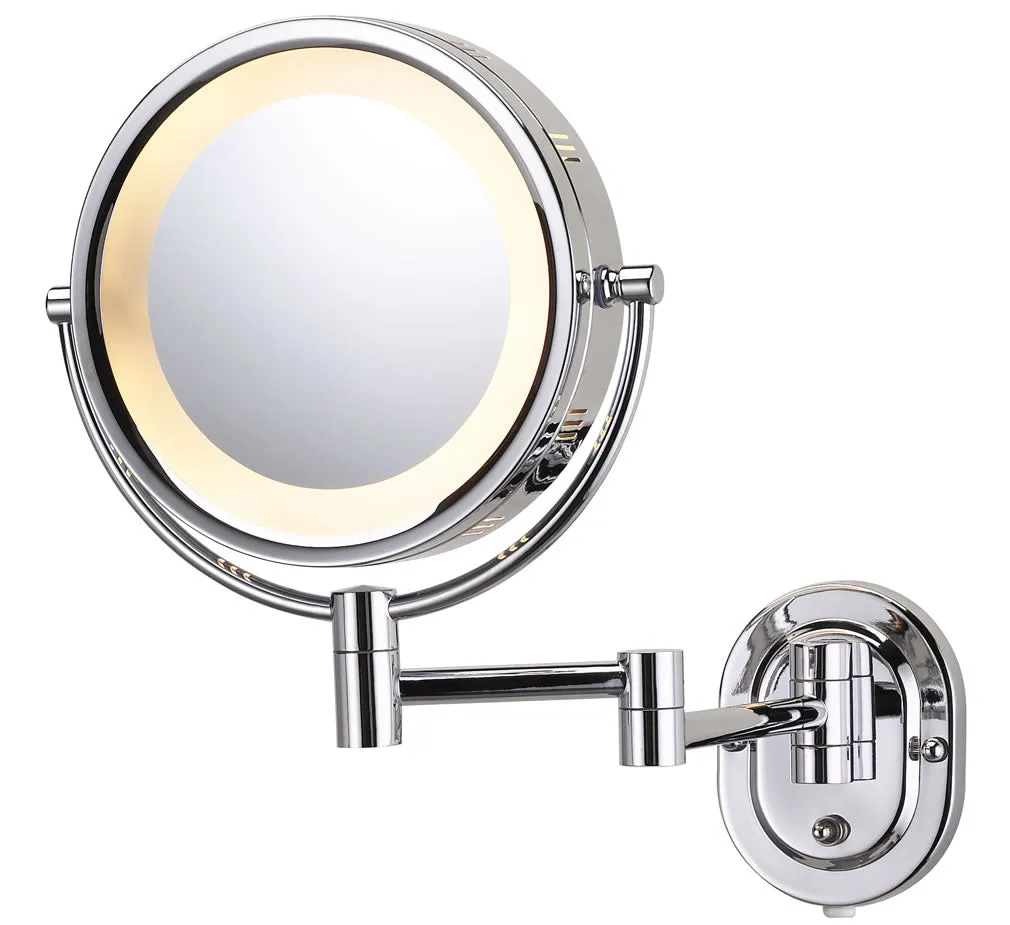 Jerdon 5x/1x Reversible Hardwired Makeup Mirror- 4 Finishes