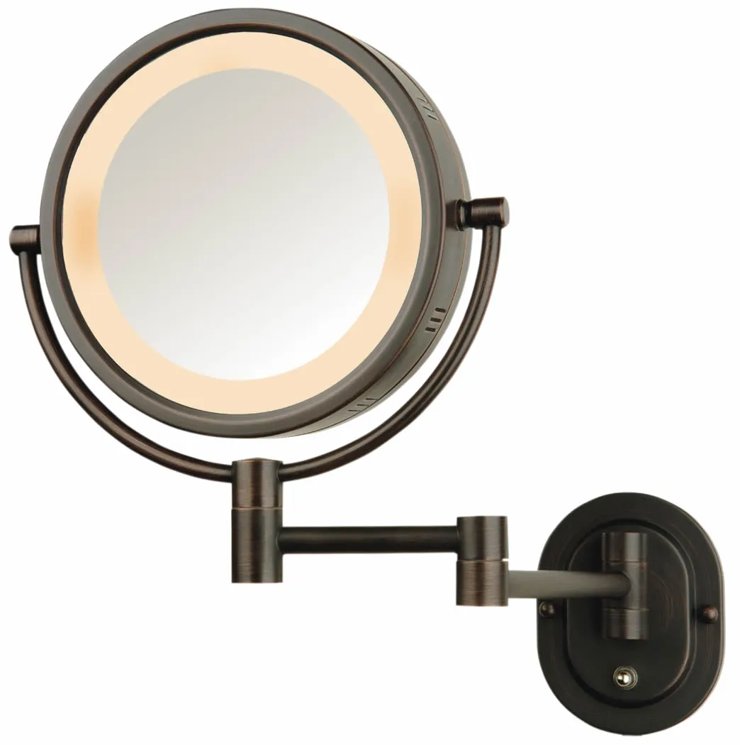 Jerdon 5x/1x Reversible Hardwired Makeup Mirror- 4 Finishes