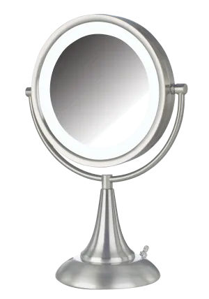 Jerdon 8x/1x Reversible LED Lighted Vanity Make Up Mirror