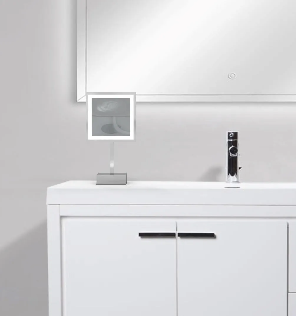 Kimball & Young 3x Cordless 5,500k LED Free-Standing Makeup Mirror