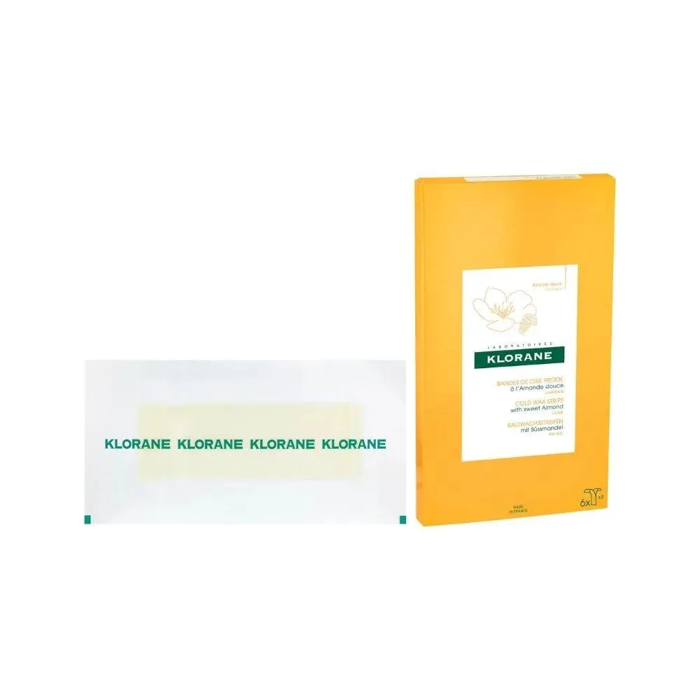 Klorane cold wax strips hair removal - legs