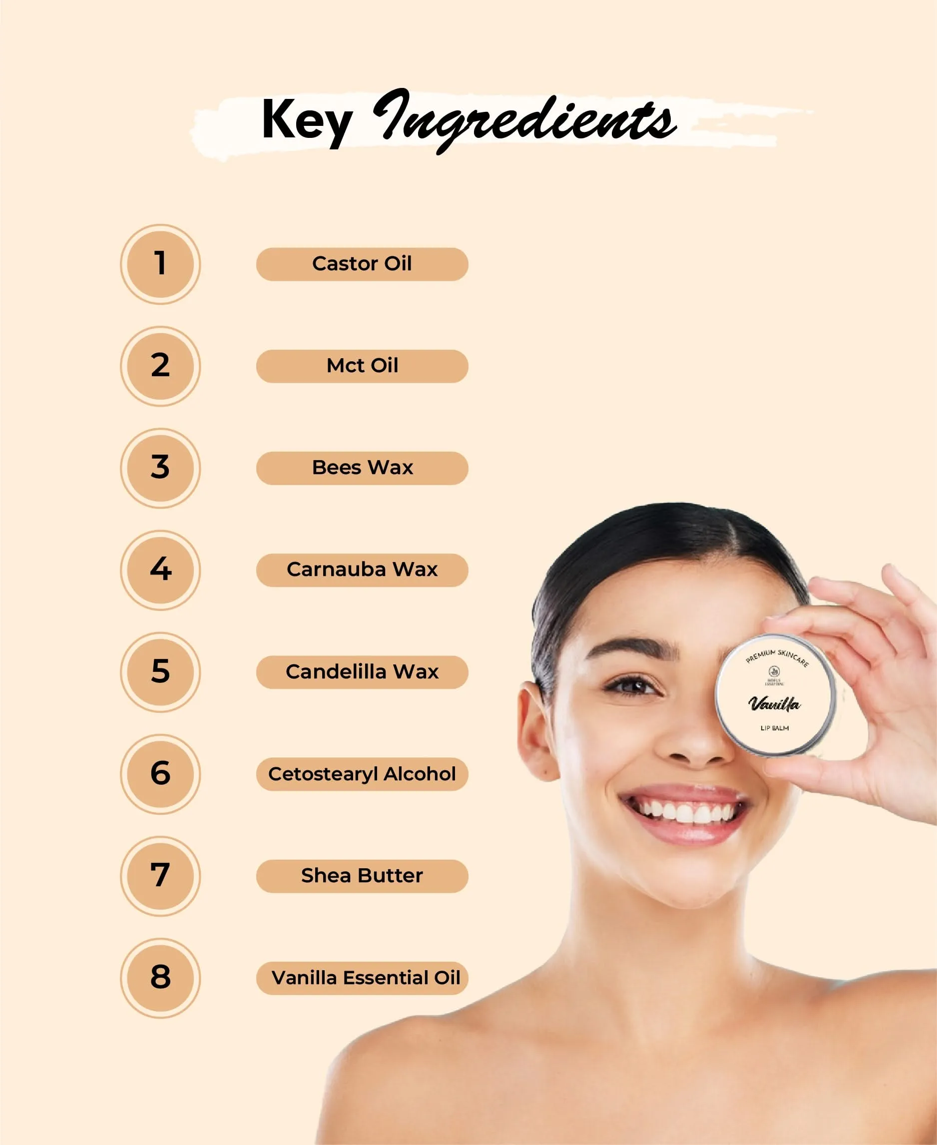 Korus Essential Vanilla Lip Balm with Shea Butter  - 8 Grams