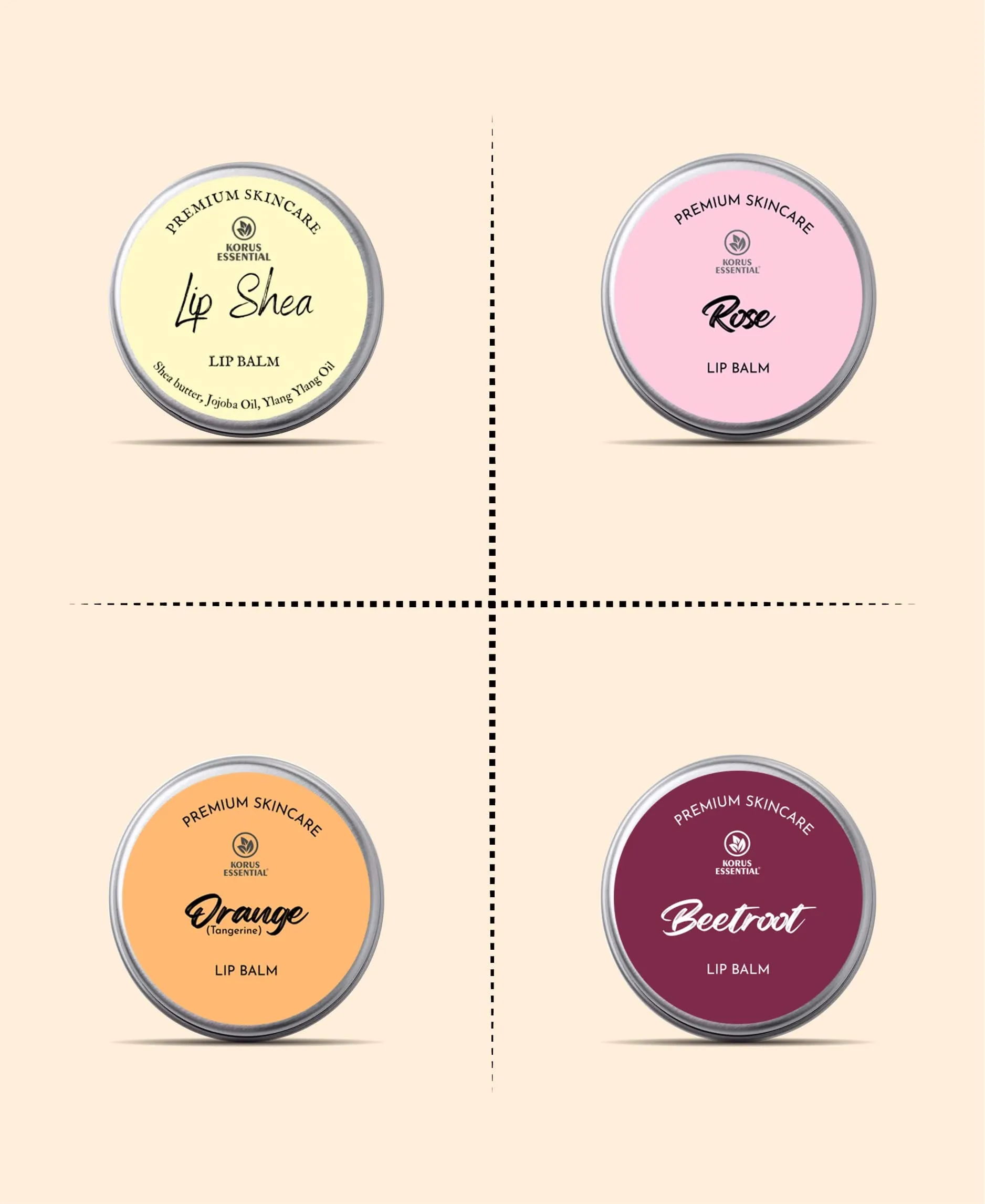 Korus Essential Vanilla Lip Balm with Shea Butter  - 8 Grams