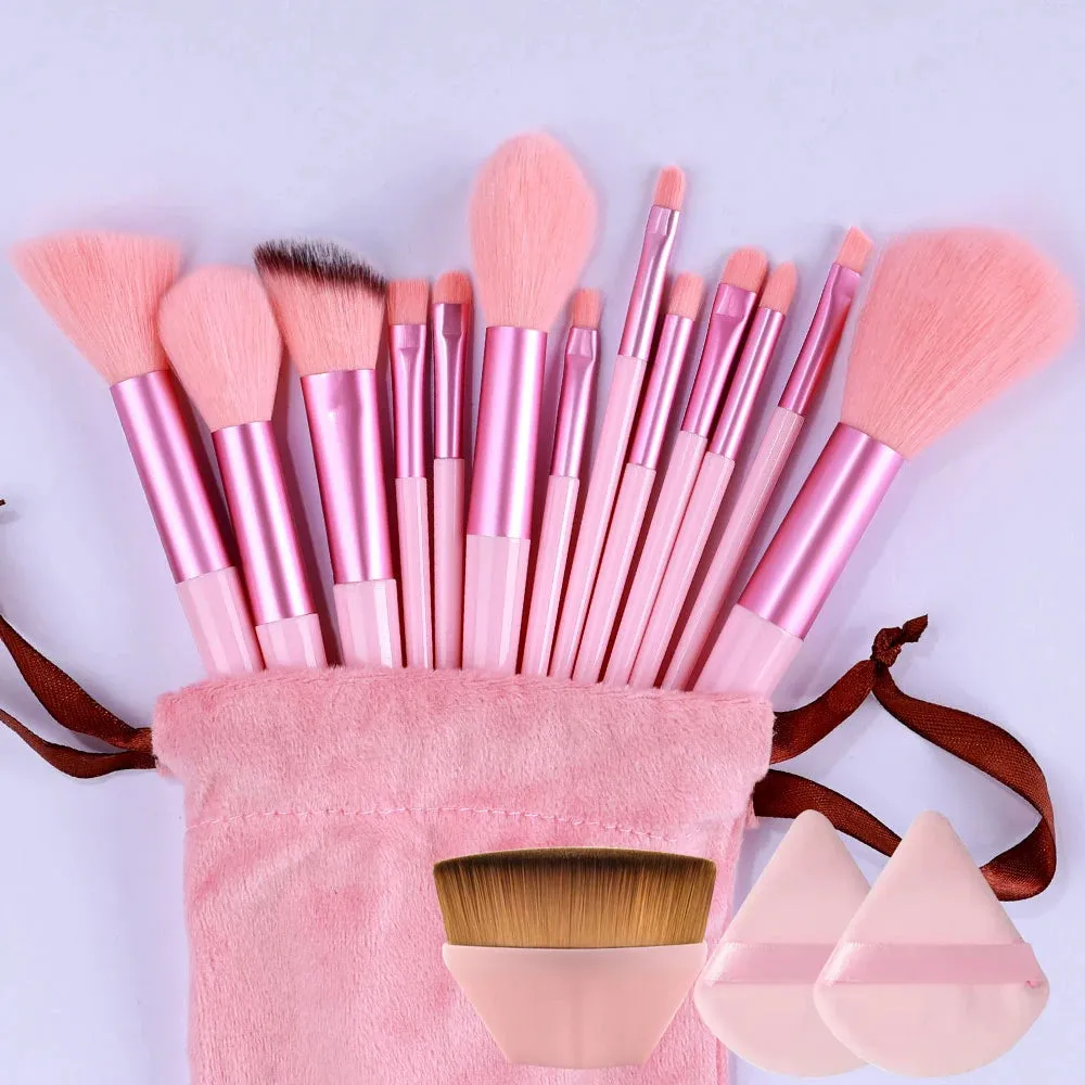 Lady Glams - 13PCS Makeup Brushes Set Super soft detail brush Blush Brush Foundation Concealer Contour Eyeshadow Brush Women Beauty Tools