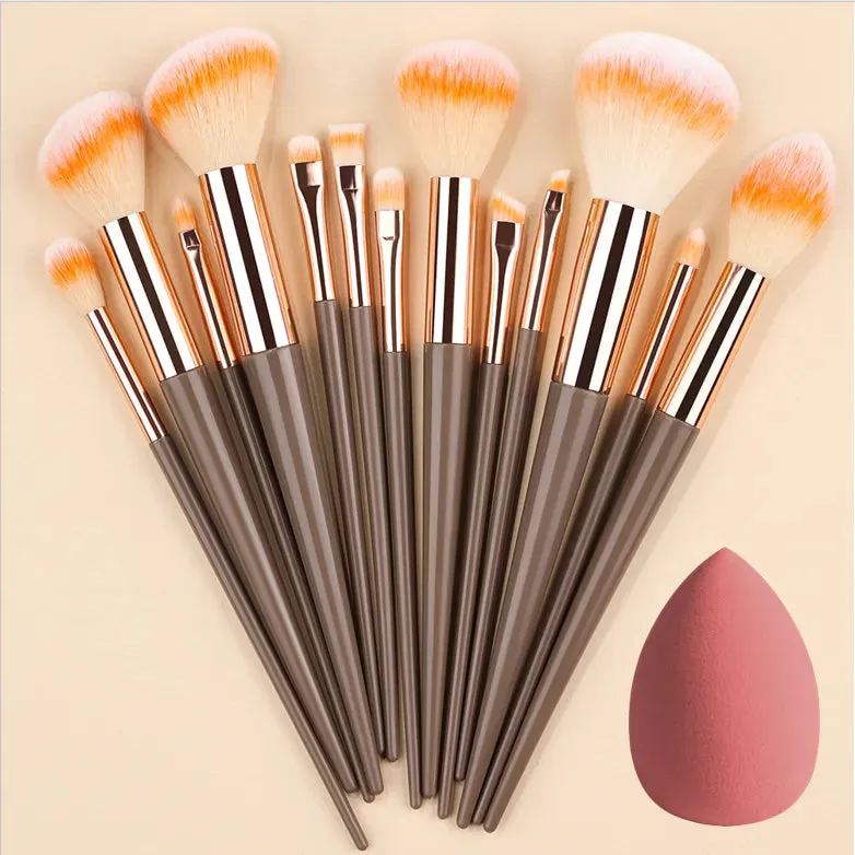 Lady Glams - 13PCS Makeup Brushes Set Super soft detail brush Blush Brush Foundation Concealer Contour Eyeshadow Brush Women Beauty Tools