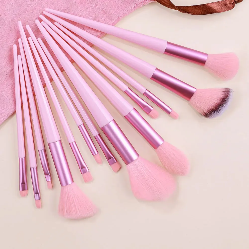 Lady Glams - 13PCS Makeup Brushes Set Super soft detail brush Blush Brush Foundation Concealer Contour Eyeshadow Brush Women Beauty Tools