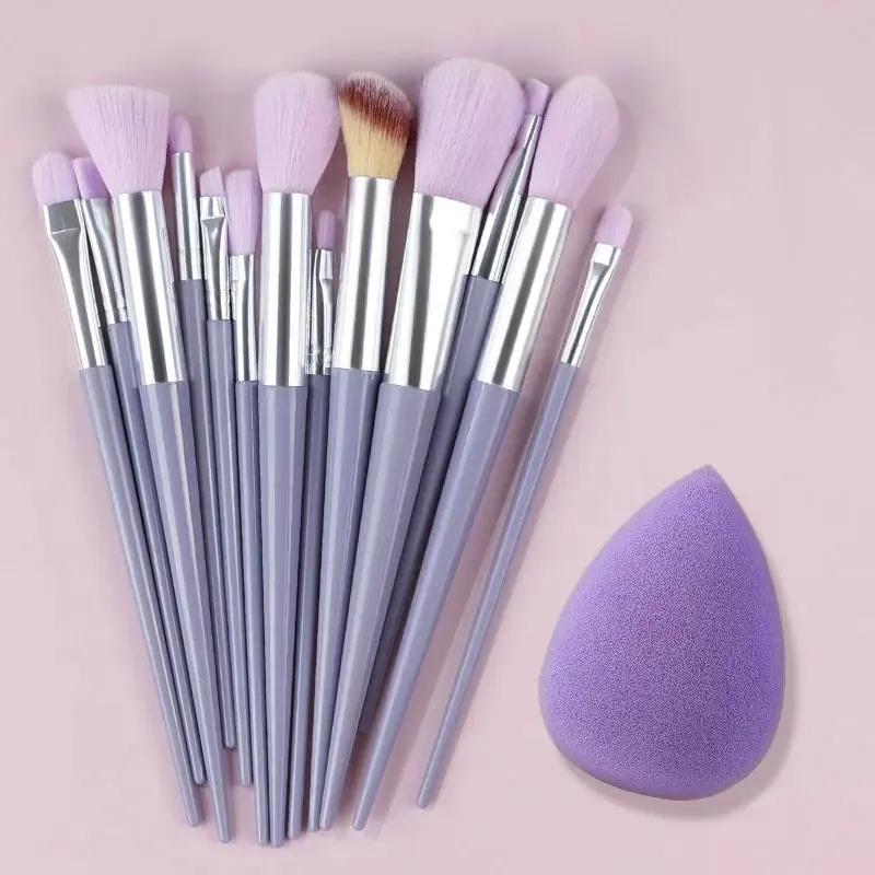 Lady Glams - 13PCS Makeup Brushes Set Super soft detail brush Blush Brush Foundation Concealer Contour Eyeshadow Brush Women Beauty Tools