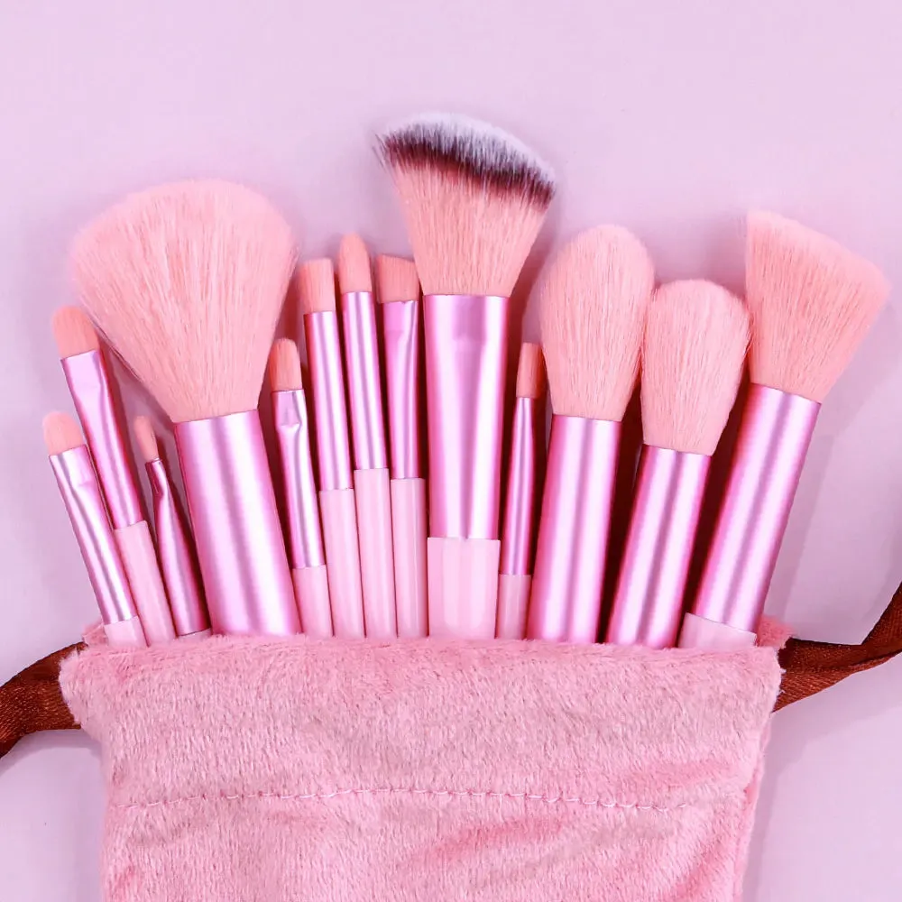Lady Glams - 13PCS Makeup Brushes Set Super soft detail brush Blush Brush Foundation Concealer Contour Eyeshadow Brush Women Beauty Tools