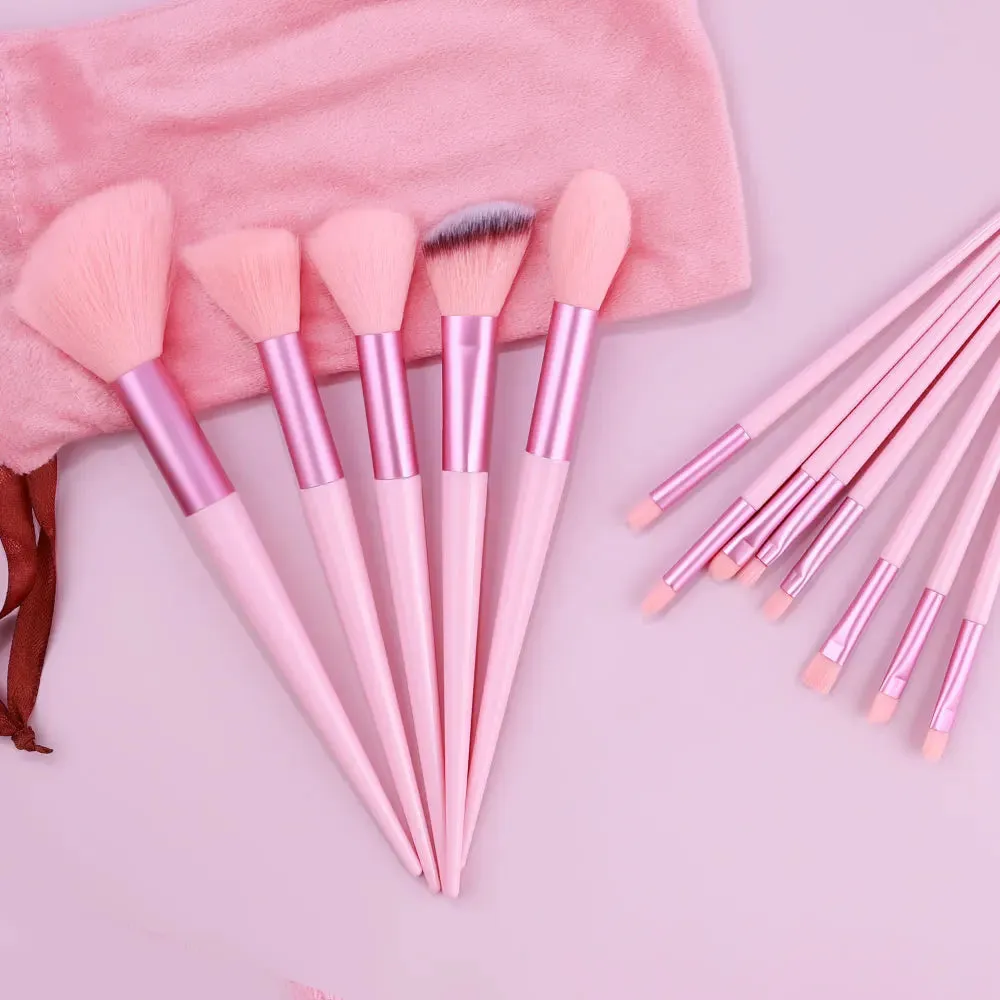 Lady Glams - 13PCS Makeup Brushes Set Super soft detail brush Blush Brush Foundation Concealer Contour Eyeshadow Brush Women Beauty Tools