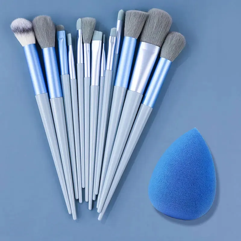 Lady Glams - 13PCS Makeup Brushes Set Super soft detail brush Blush Brush Foundation Concealer Contour Eyeshadow Brush Women Beauty Tools