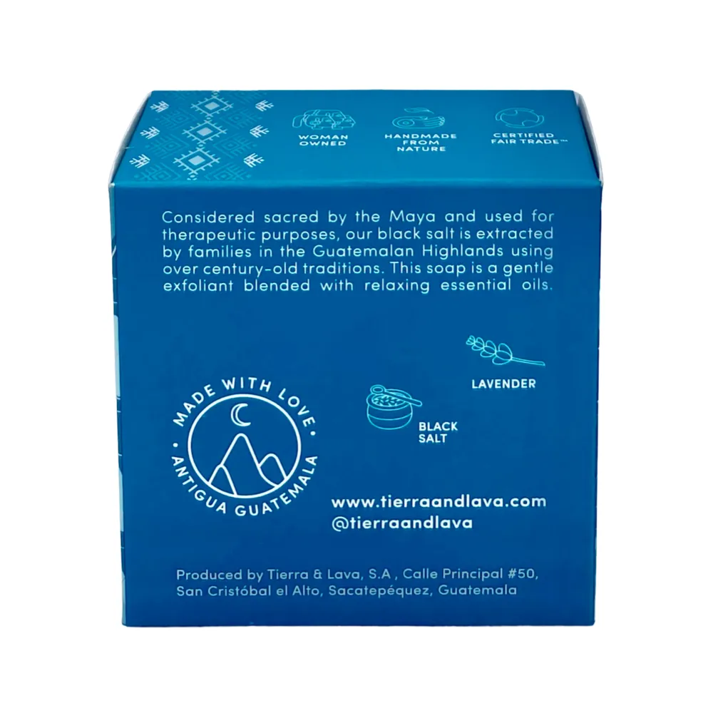 Lavender, Eucalyptus & Mayan Black Salt Soap Bar (4.5oz)